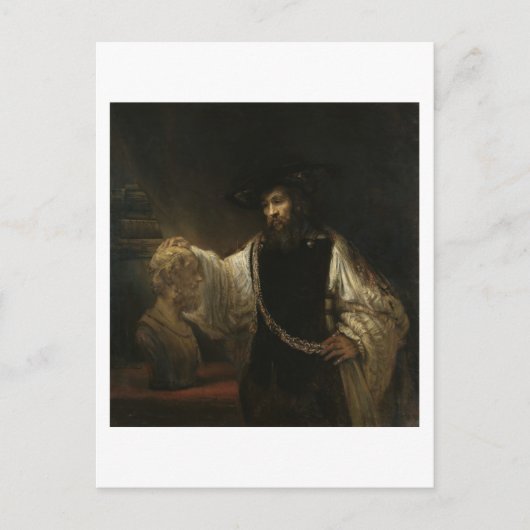 Aristoteles (384-322 voor Christus) met een buste Briefkaart (Voorkant)