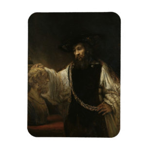 Aristoteles (384-322 voor Christus) met een buste Magneet