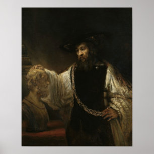Aristoteles (384-322 voor Christus) met een buste  Poster