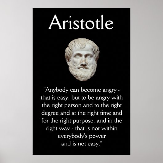 Aristoteles - Anger Management Quote Poster (Voorkant)