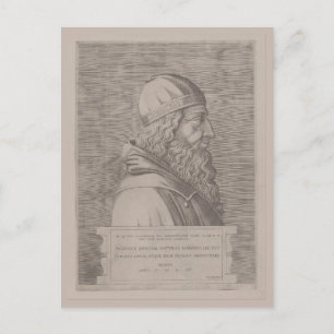 Aristoteles antieke gravure uit 1553 briefkaart