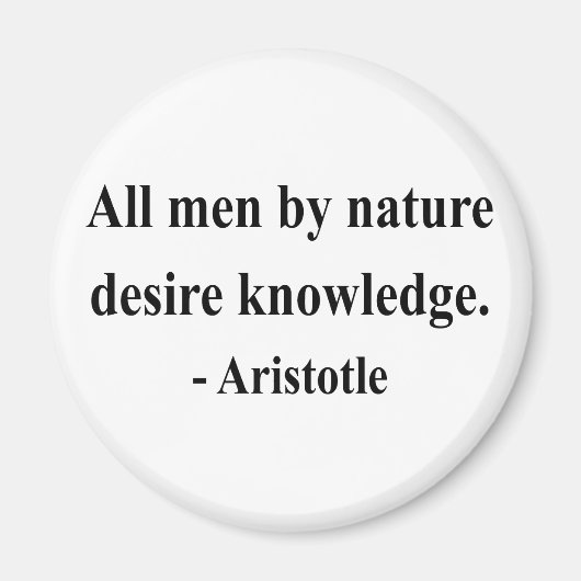 Aristoteles-citaat 6a magneet (Voorkant)