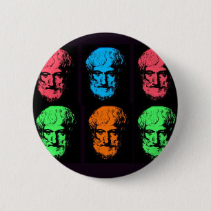 Aristoteles Collage Ronde Button 5,7 Cm