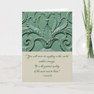 Aristoteles Courage Quote Afstuderen Kaart