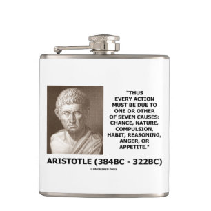 Aristoteles Elke actie één van zeven veroorzaakt Heupfles