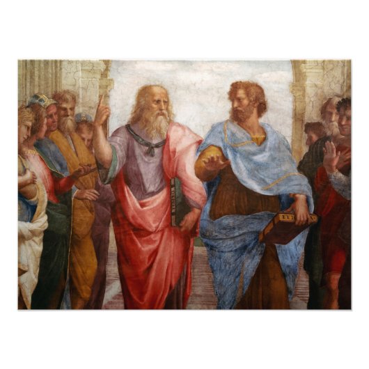 Aristoteles en Plato van Rafaël Foto Afdruk (Voorkant)