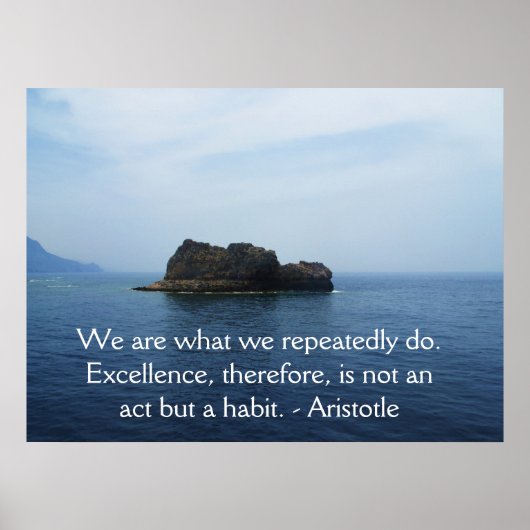 Aristoteles Excellence Quotation Poster (Voorkant)
