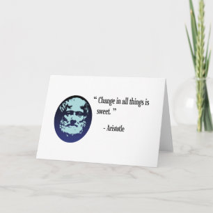 Aristoteles filosofie - verandering is een zoete k kaart