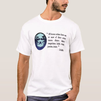Aristoteles filosofische citaten man t-shirt