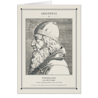 Aristoteles Gegraveerde Buste Juiste Acties Citaat