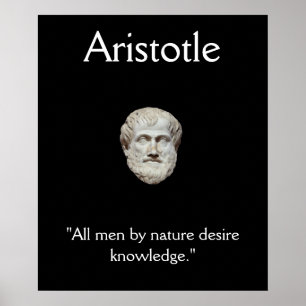 Aristoteles - Knowledge Quote Poster