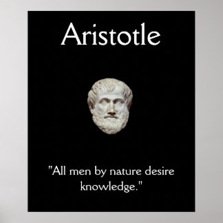 Aristoteles - Knowledge Quote Poster