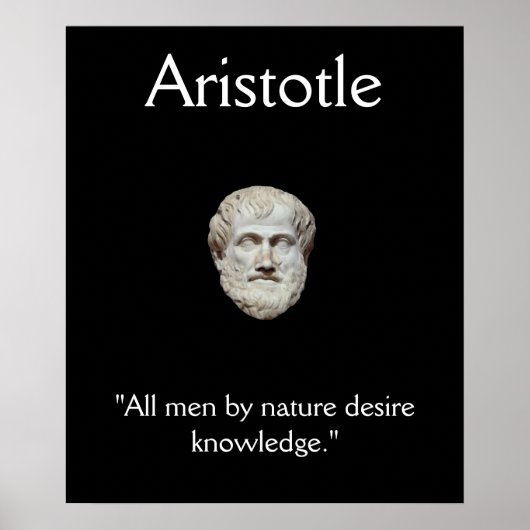 Aristoteles - Knowledge Quote Poster (Voorkant)