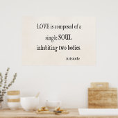 Aristoteles Love Single Soul Quote Poster (Keuken)