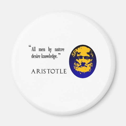 Aristoteles over kennis. Filosofie magneet (Voorkant)