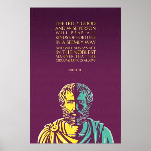 Aristoteles poster: Het echt goede en wijze persoo Poster (Voorkant)
