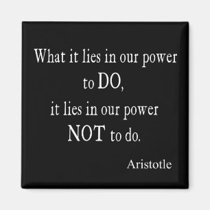  Aristoteles Power Inspirerend Quote Magneet