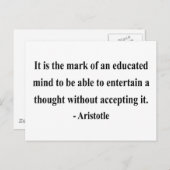 Aristoteles Quote 1a Briefkaart (Voorkant / Achterkant)