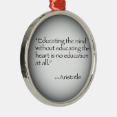 Aristoteles Quote Metalen Ornament (Rechts)