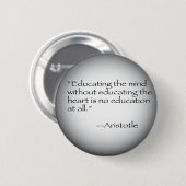 Aristoteles Quote Ronde Button 5,7 Cm (Voorkant /achterkant)