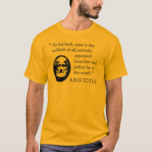 Aristoteles t-shirt citaat, man