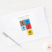 Aristoteles's lijst van elementen vierkante sticker (Envelop)