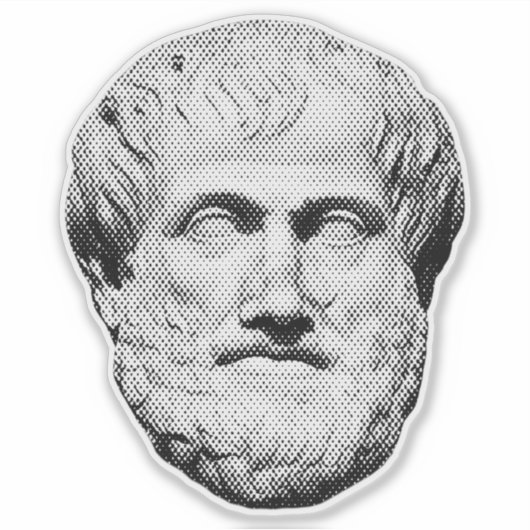 Aristotle Greek Philosopher Sticker (Voorkant)