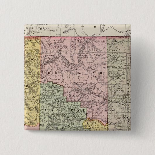 Arizona 4 vierkante button 5,1 cm (Voorkant)