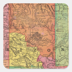 Arizona 6 vierkante sticker