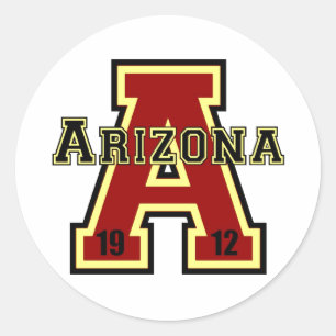 Arizona 'A' Red Ronde Sticker