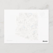 Arizona  Afbeelding Map Antiek Arizonan Chart Briefkaart (Achterkant)