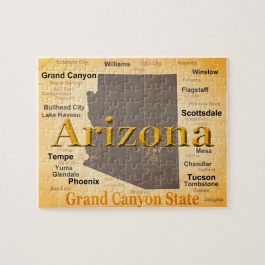 Arizona Aged Map Legpuzzel (Horizontaal)