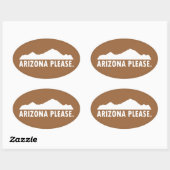 Arizona Alsjeblieft Ovale Sticker (Vel)