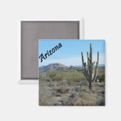 Arizona Apache Trail Cactus Photo Magnet (Recto/Verso)