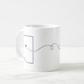 Arizona au Connecticut - Heart2Heart Coffee Mug (Devant gauche)