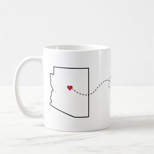 Arizona au Minnesota - Heart2Heart Coffee Mug (Gauche)