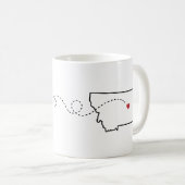 Arizona au Montana - Heart2Heart Coffee Mug (Devant droit)