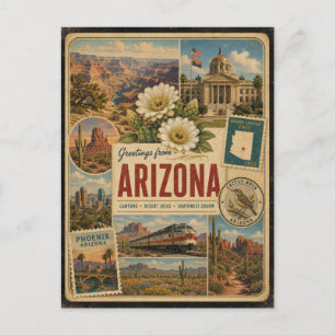Arizona Authentieke Vintage Stijl Ansichtkaart Briefkaart