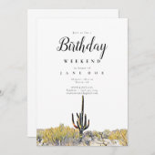 Arizona Birthday Weekend Invitation (Devant / Derrière)