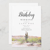 Arizona Birthday Weekend Invitation (Devant / Derrière)