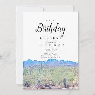 Arizona Birthday Weekend Invitation