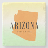 Arizona Born & Raised Stenen Onderzetter (Voorkant)