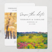 Arizona Bruiloft Wildflower Save the Date Kaart (Voorkant / Achterkant)