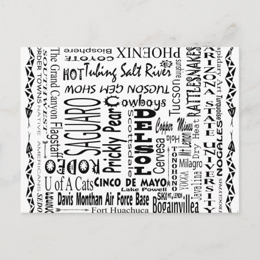 Arizona Buzz Words Briefkaart (Voorkant)