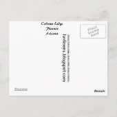 Arizona, Cabana Lodge Briefkaart (Achterkant)
