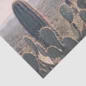 Arizona Cacti  | Landschapsfoto van woestijn Boho Tissuepapier (Detail)