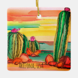 Arizona cacti-Ornament Keramisch Ornament