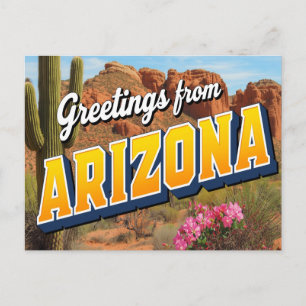 Arizona Cactus en Woestijn Briefkaart