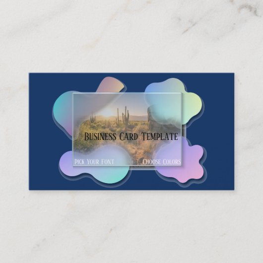 Arizona Cactus Sunset Carte de visite du désert (Devant)