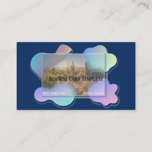 Arizona Cactus Sunset Desert Visitekaartje